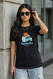 Toasatty Black Printed Regular Fit T-Shirt