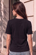 Treat Yourself Black Printed Regular Fit T-Shirt