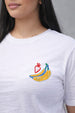 Fruits White Plus Size Printed T-shirt