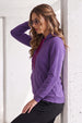 Plain Purple Regular Fit Hoodie