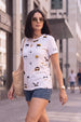 Cartoon White Regular Fit Graphic T-Shirt