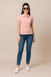 Pink Plain Cotton Regular Slim Fit Polo T-Shirt