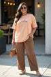 No Drama Rose Water Plus Size Printed T-shirt
