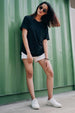 Black Plain Boyfriend Fit T-Shirt