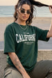 California Green Oversized Typographic T-Shirt