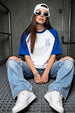 Teddy Royal Blue Oversized Graphic T-Shirt
