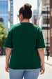 Juneberry Original Green Plus Size Printed T-shirt