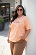 No Drama Rose Water Plus Size Printed T-shirt