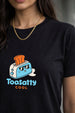 Toasatty Black Printed Regular Fit T-Shirt