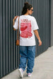 Pizza White Oversized Graphic T-Shirt