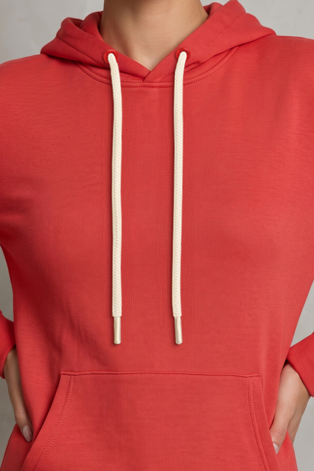 Plain Magenta Regular Fit Hoodie