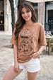 Break Rules Beige Graphic Printed Oversized T-Shirt