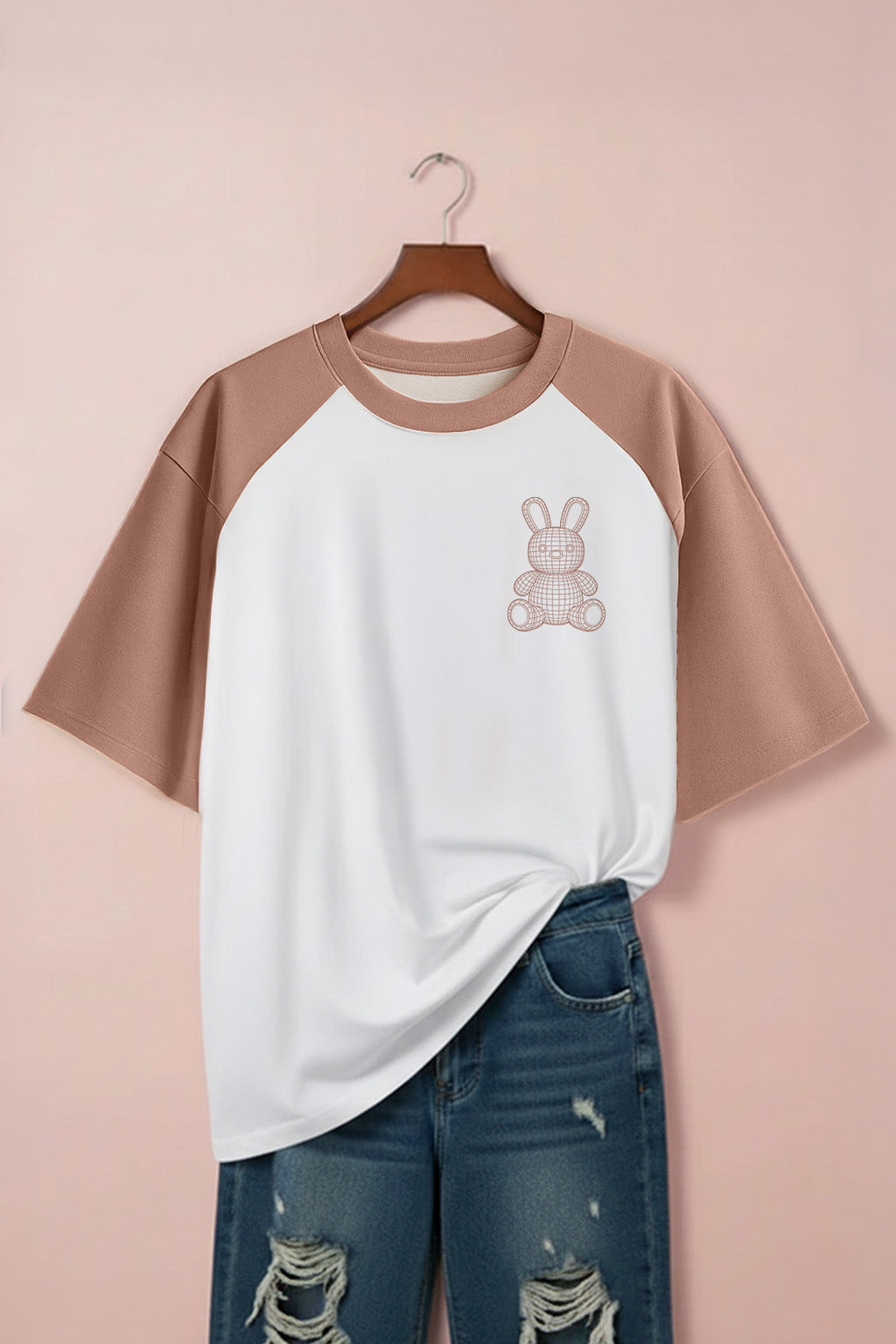 Teddy White Plus Size Oversized T-shirt