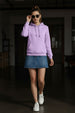 Plain Lilac Regular Fit Hoodie