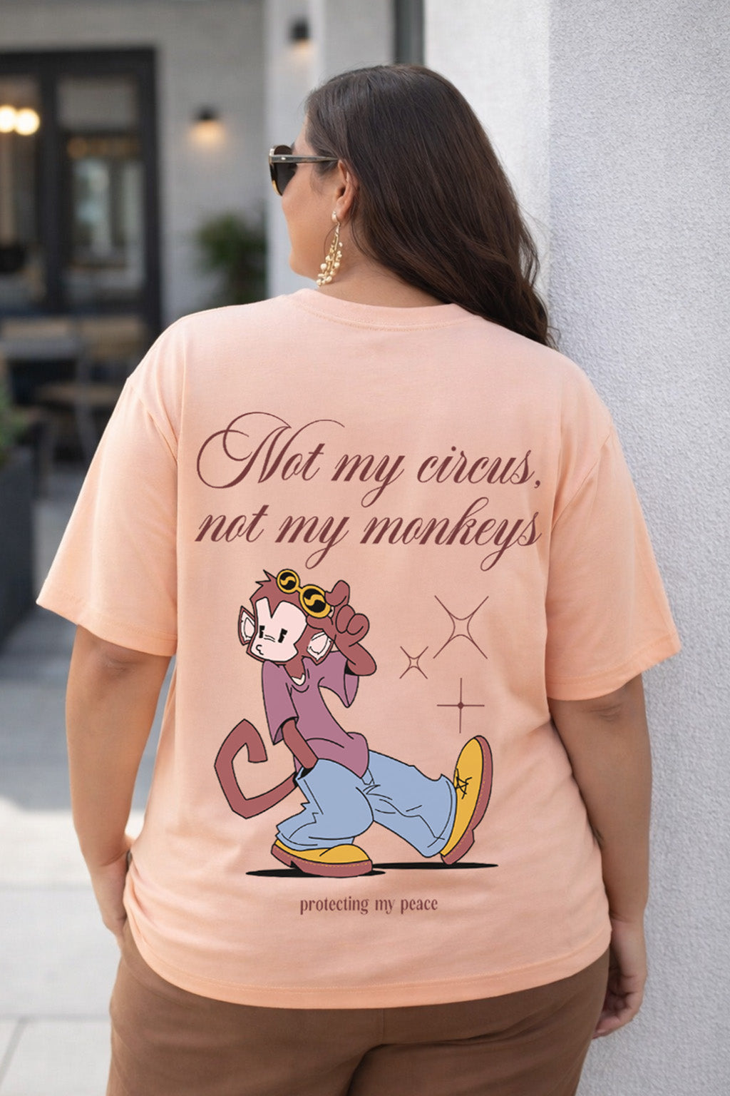 No Drama Rose Water Plus Size Printed T-shirt