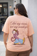 No Drama Rose Water Plus Size Printed T-shirt