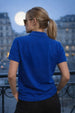 Sweet Bow Blue Regular Fit Premium Pique Lycra Polo T-Shirt