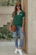 New York Green Regular Fit Premium Pique Lycra Polo T-Shirt