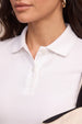 White Plain Cotton Regular Slim Fit Polo T-Shirt