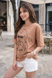 Break Rules Beige Graphic Printed Oversized T-Shirt