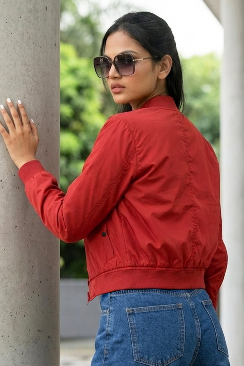 EVERYDAY RED BOMBER JACKET