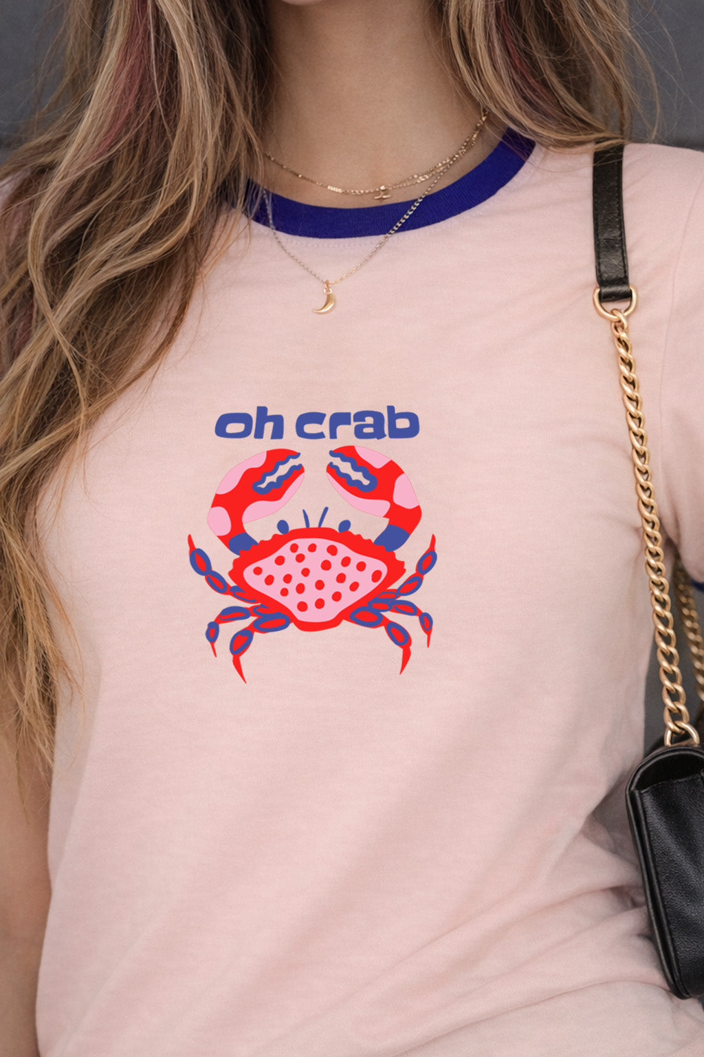 Oh Crab  Rosewater Printed Regular Fit T-Shirt