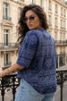 Paisley Navy Plus Size Oversized T-shirt