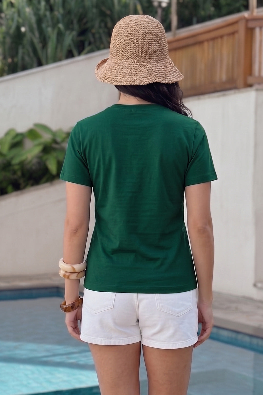 Surf Mates Green Printed Regular Fit T-Shirt