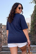 USA Navy Plus Size Printed T-shirt