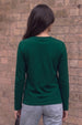 Green Plain Full Sleeve Regular Fit T-Shirt
