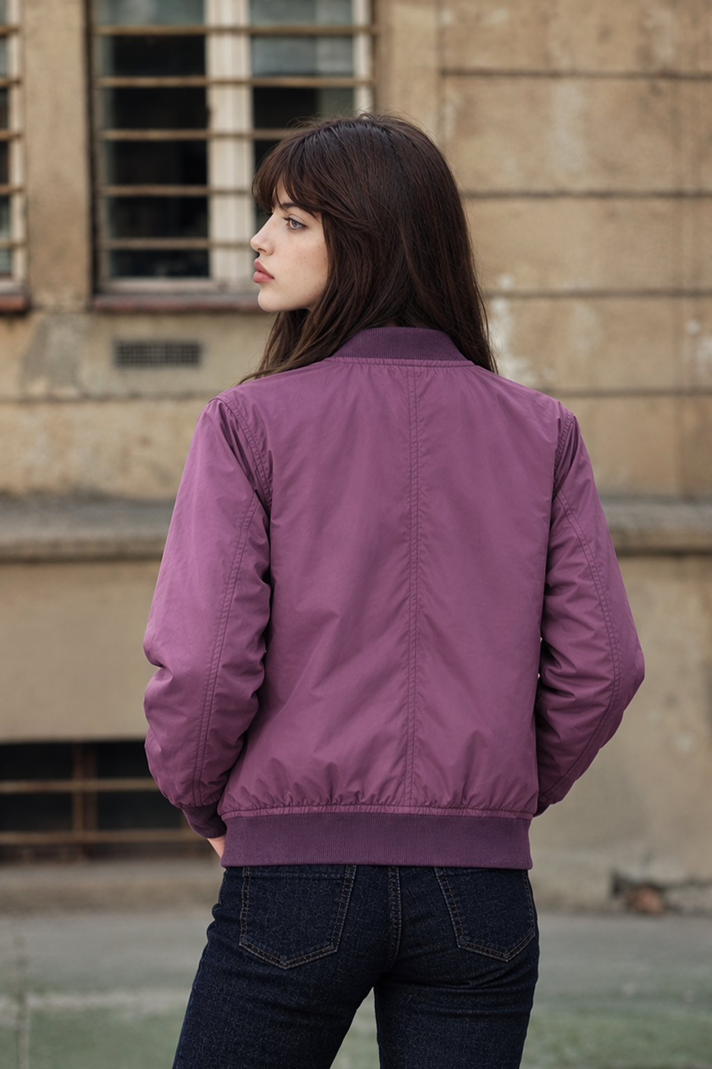 EVERYDAY BLACK CURRENT BOMBER JACKET