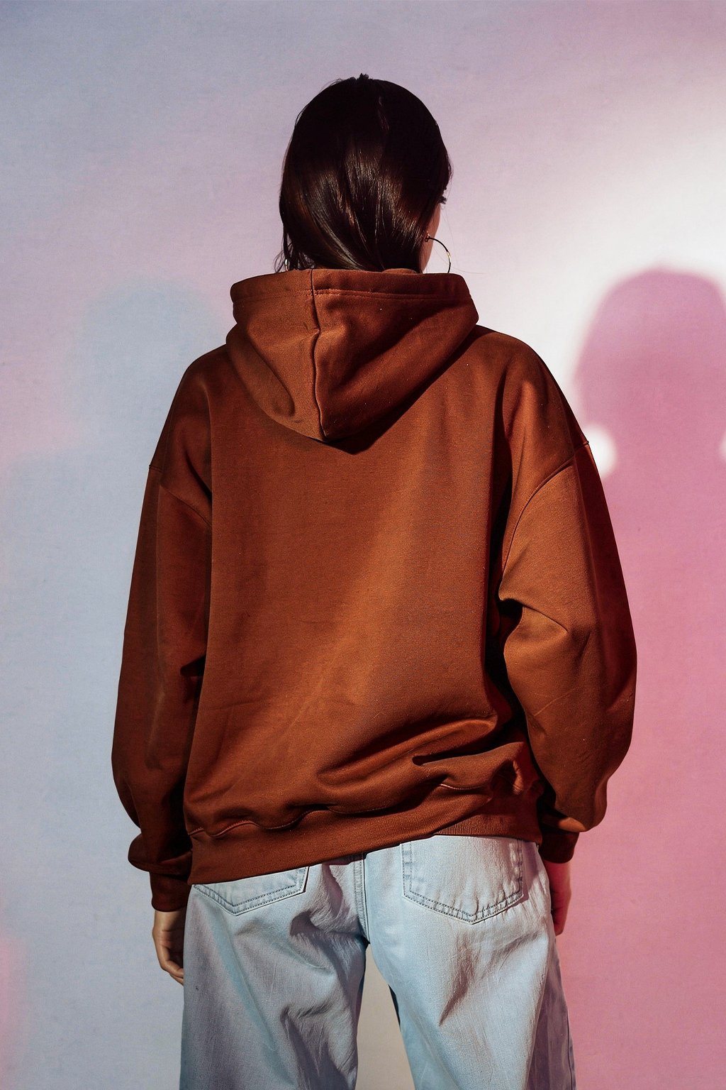Juneberry Original Rust Graphic Printed Oversized Hoodie