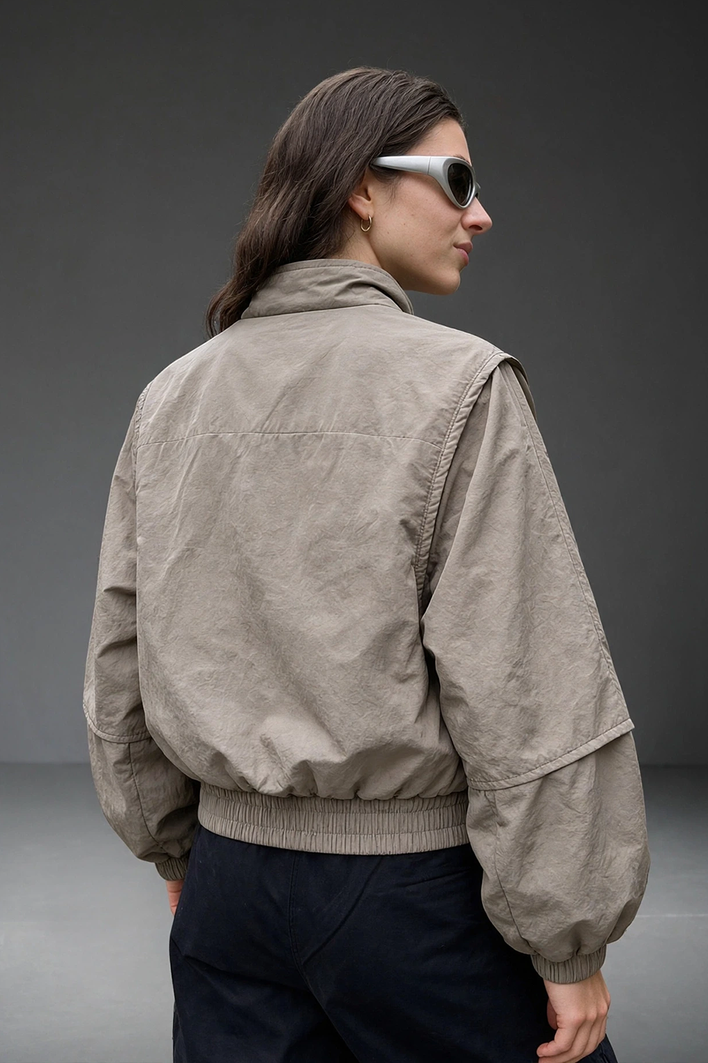 STAND COLLAR NEW BEIGE JACKET