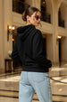 Angree Black Oversized Fit Graphic Hoodie