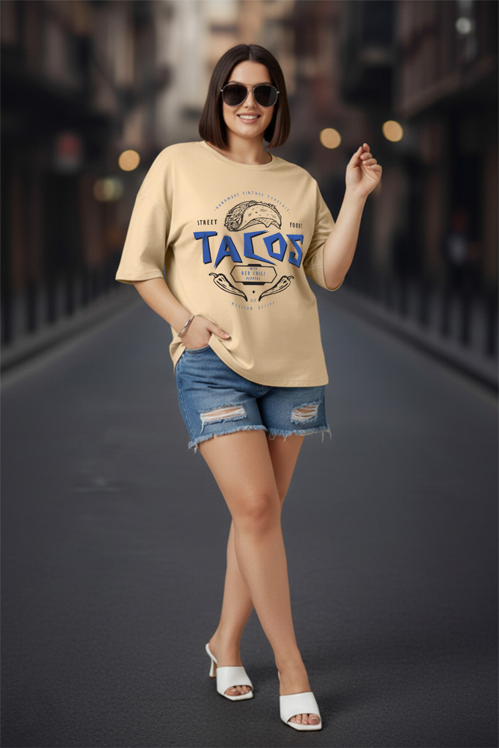 Tacos Swanwhite Plus Size Printed T-shirt