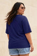 Pookie Royal Blue Plus Size Printed T-shirt