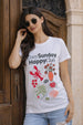 Crazy Sunday White Printed Regular Fit T-Shirt