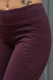Wine Plain 2 Pocket Skin Fit Legging