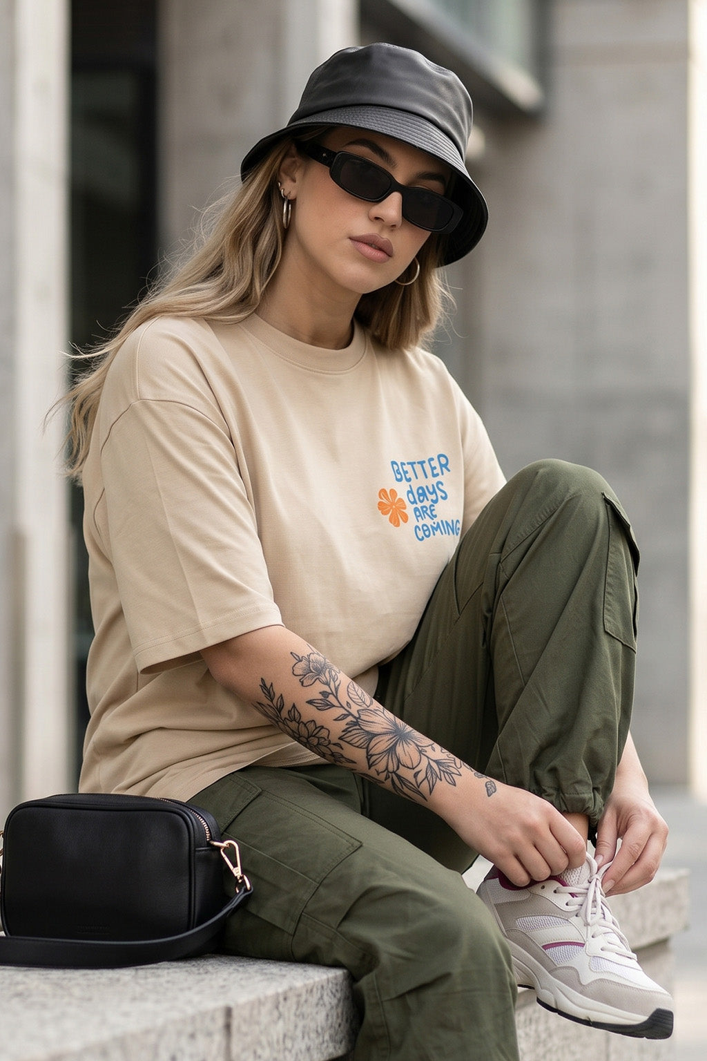 You Are Enough Swanwhite Oversized Graphic T-Shirt