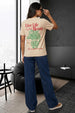 Slow Living  Swanwhite Regular Fit Printed T-shirt