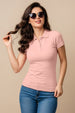 Pink Plain Cotton Regular Slim Fit Polo T-Shirt