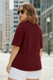 California Maroon Plus Size Printed T-shirt