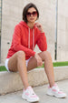 Plain Magenta Regular Fit Hoodie