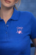 Sweet Bow Blue Regular Fit Premium Pique Lycra Polo T-Shirt