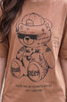 Break Rules Beige Graphic Printed Oversized T-Shirt