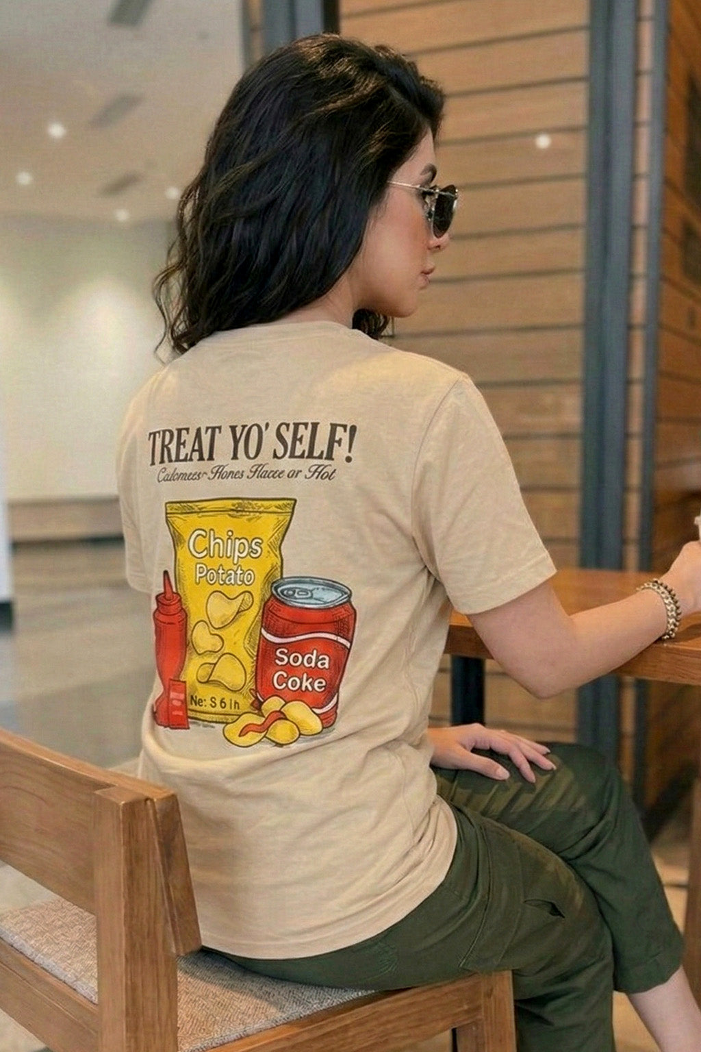 Chips Potato Swanwhite Printed Regular Fit T-Shirt