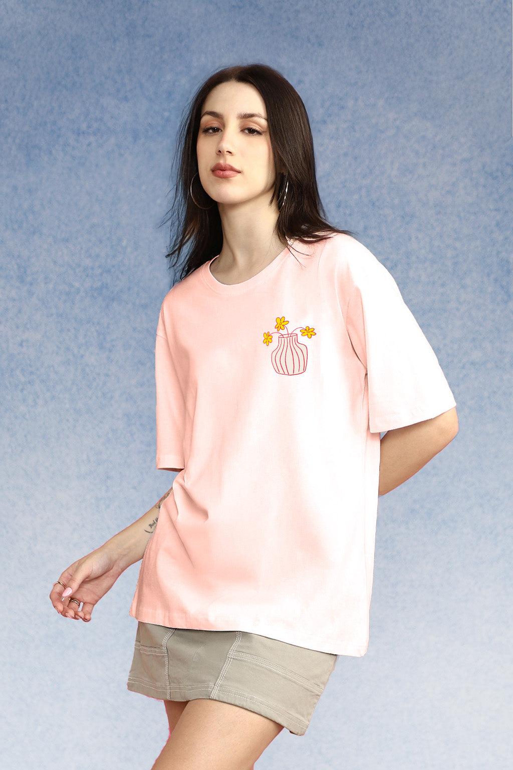 Apetito Rose Water Oversized Graphic T-Shirt