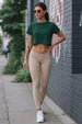 Beige Regular Fit Plain Legging