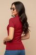 Red Plain Cotton Regular Slim Fit Polo T-Shirt