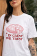 Pizza White Oversized Graphic T-Shirt